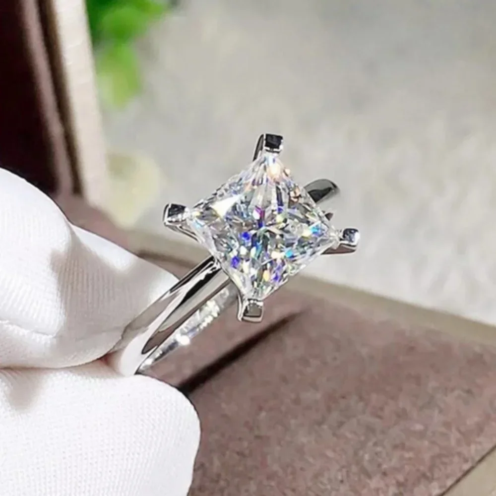 *NEW 2ct Princess Cut Solitaire Diamond Ring - Picture 4 of 4